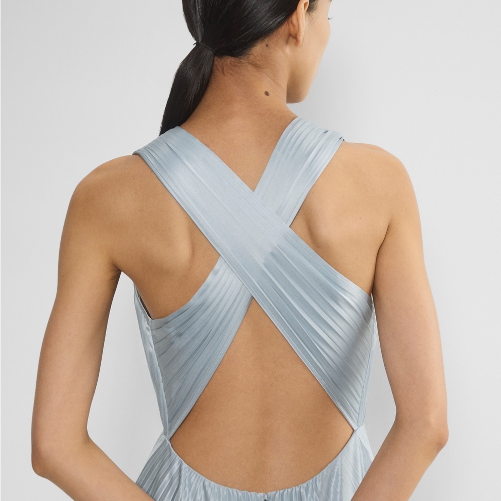 Aritzia Light Blue Criss-Cross Back Dress